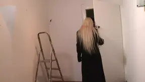 Blonde Tattoed Babe Takes Two Huge Cocks and Fuck Hard