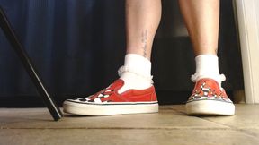 Ruffled White Socks Vans Flame Sneakers Shoeplay