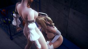 Genshin Impact Hentai Futanari 3D - Barbara Sucks Jean'_s Futa Dick and cum in her mouth - Japanese Asian Manga Anime Game Porn