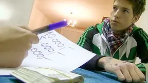 Slim Twink Repays His Filthy Debt With Hungry Blow Job – POV Sex Madness – DebtDandy