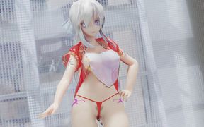 [mmd] Weak Sound Good-night Kiss Pregnancy Erotic Hanfu Belly Pocket Thong