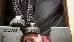 His floor-face trampled by leather Doc Martens boots (part 3 of 4), flo118x 1080p