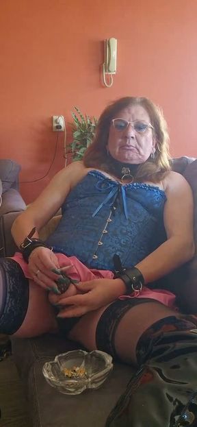 Enjoying a cigarette