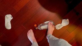 Squishing and Crushing; a Foot Fetish Video