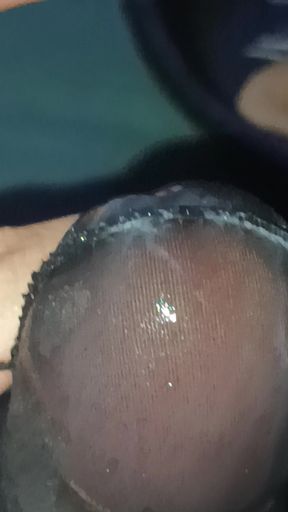Precumming inside 5 different colors of tights