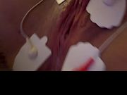 Pt 2 SHOCK MY CLIT AND PUSSY WITH TENS UNIT ELECTRICITY CURRENT CLIT HOLE DILDO