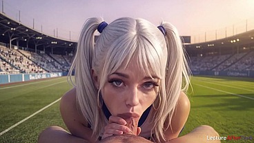 Her skirt was way too short, and she wasn't wearing any underwear underneath. It tempted me. I had to teach that naughty girl a lesson.[AI]