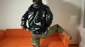 Nadine in her shiny nylon jacket - 105