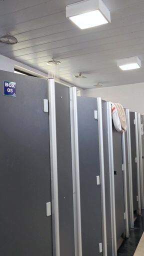 I almost got caught showing off inside the bathroom where the truck drivers go to shower.