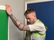 Engineer wanking at work