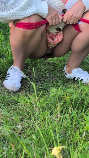 Hot wife pissing outdoors compilation