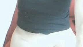 My first time masturbating on webcam and I do it gently