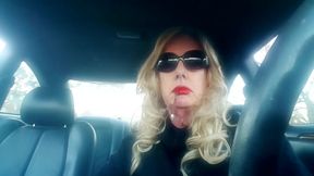 BLONDE MATURE MRS. ROMAN CAR SMOKING MORE 120 MENTHOLS