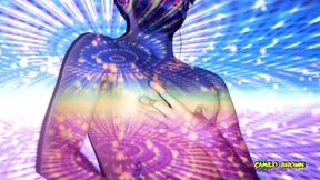 jerking off my big uncut latino cock in space with fireworks cumshot