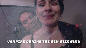 Vampire Eve drains Neighbor Caroline
