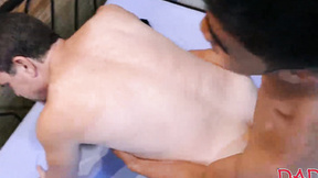 ”Super sexy Asian twink Robin started kissing Daddy”