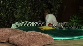 Sensual Jane and Stacey please a man in the garden