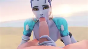 Widowmaker Sucking Dick On The Beach