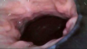 I recorded with an endoscope tool a creampie inside my pussy and dripping it out