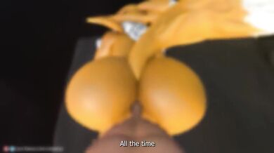 Pokemon milf chokes on cum after rough doggystyle fill