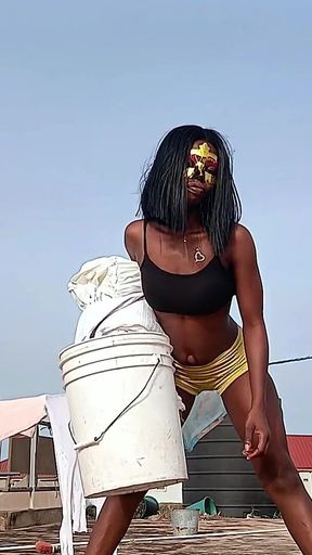 Washing My Daddy's Clothes After Her Fucked the Piss Out My Pussy!!