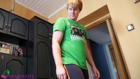 Thin, black socks footjob and rubber pump