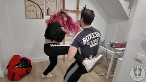 4K I Caught a Girl Try to Escape Fighting with Kicks