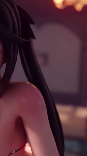 Mona Megistus Rides Aether at the Mondstadt Motel Raw Genshin Impact Footjob Included Hentai Sex 3D