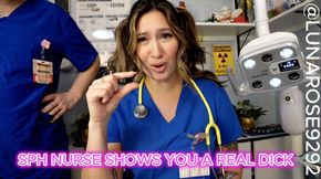 NEW B/G Sex Tape POV Nurse Luna flits with you and discovers you have a small dick, so she bring Dr. X in to show you what a real man looks like 🧤🍆