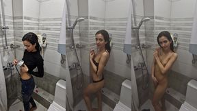cum piss shower