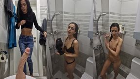 cum piss shower