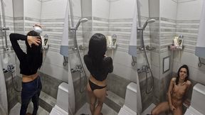 cum piss shower