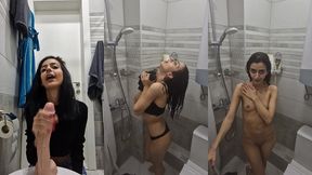 cum piss shower
