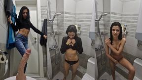 cum piss shower