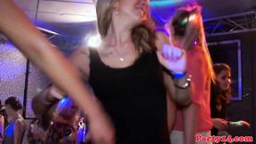 ”Party babe stuffing her beaver with her necklace”