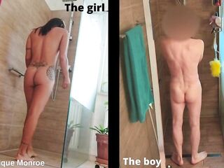 TS Angelique Monroe - Shower collage
