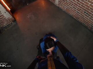 VR Conk: Hot Lucy In Uniform Gives A Unfathomable Oral-job & Takes A Massive Shlong In Her Booty In Fallout Movie Game Cosplay Parody pt.three