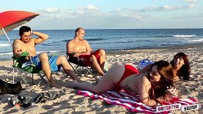 Swapping stepdaughters to have a hot foursome on the hotel bed