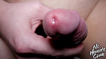 Close-Up Overexcited Big Cock Restrains Orgasm, Can't Cope, Cum Comes Out