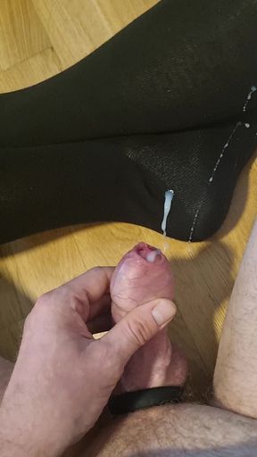 Urgently needed to cum on my black otc socks