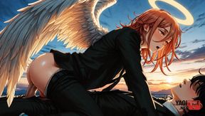 Chainsaw Man Yaoi Twink Gets Angel Devil Creampied Raw