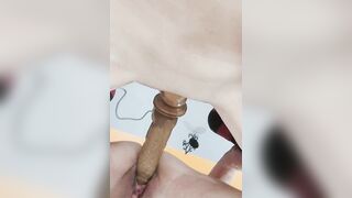 Mirror cougar Masturbation with Sex Toy