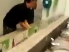 Dare to JO in a public restroom