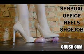 Spray your Load under Colleague's Heels - Sensual Shoejob in the Store Room **CRUSH CAM** Secretary Heels Stilettos Nylons Heeljob HUGE CUMSHOT