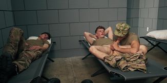 Military threesome with the prettiest army twinks