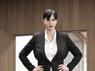 Lesbo Employee suggests her ebony boss her large PAWG booty for a peculiar favour