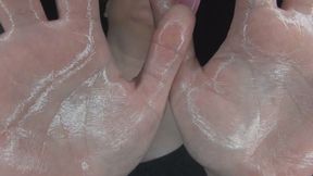 Oily Hand Worship Palms Close Up Moaning (MP4) ~ MissDias Playground