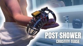 Post Shower Chastity Tease