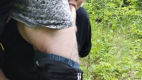 Mother-in-law Sucks My Dick in a Park and Swallows Cum