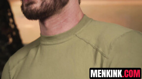 Dr Van Darkholme conducts lewd exams on Pvt Evan Jordies sexy body